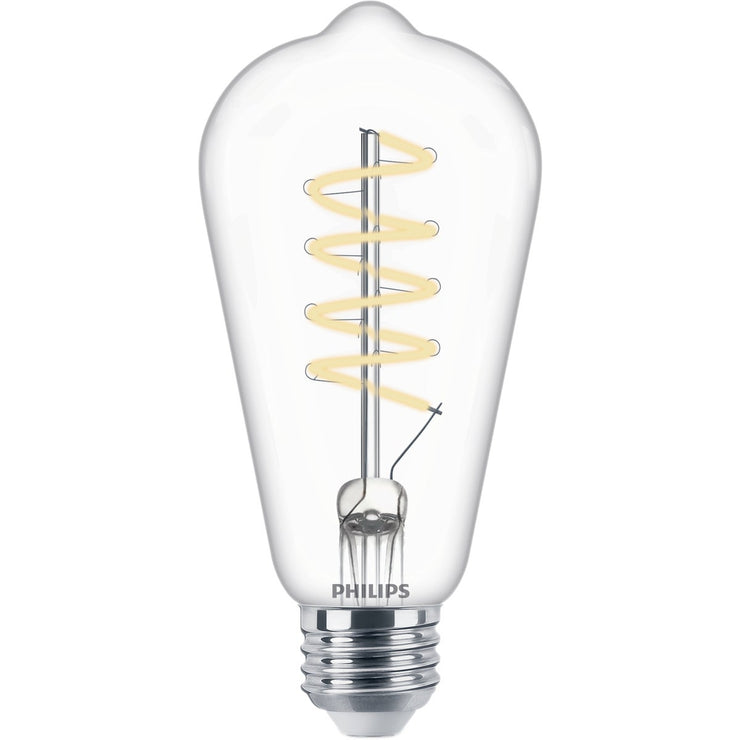 Philips 60W Equivalent Daylight ST19 Medium LED Decorative Light Bulb