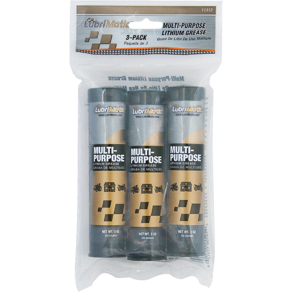 LubriMatic 3 Oz. Cartridge MultiPurpose Lithium Grease (3Pack