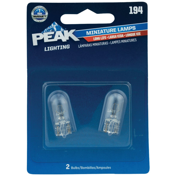 PEAK 194 14V Mini Incandescent Automotive Bulb (2-Pack) – Hemlock Hardware