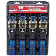 Erickson 1 In. x 15 Ft. Professional Series Ratchet Strap (4-Pack)