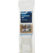 Camco Extends 10 In. to 17 In. White Cupboard RV Storage Bar