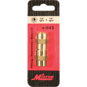 Milton Hex 1/4 In. FPT Brass Hex Coupler