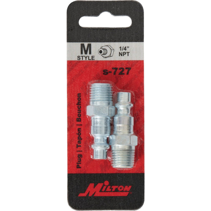 Milton M-Style 1/4" Male NPT Plug (2-Pack)