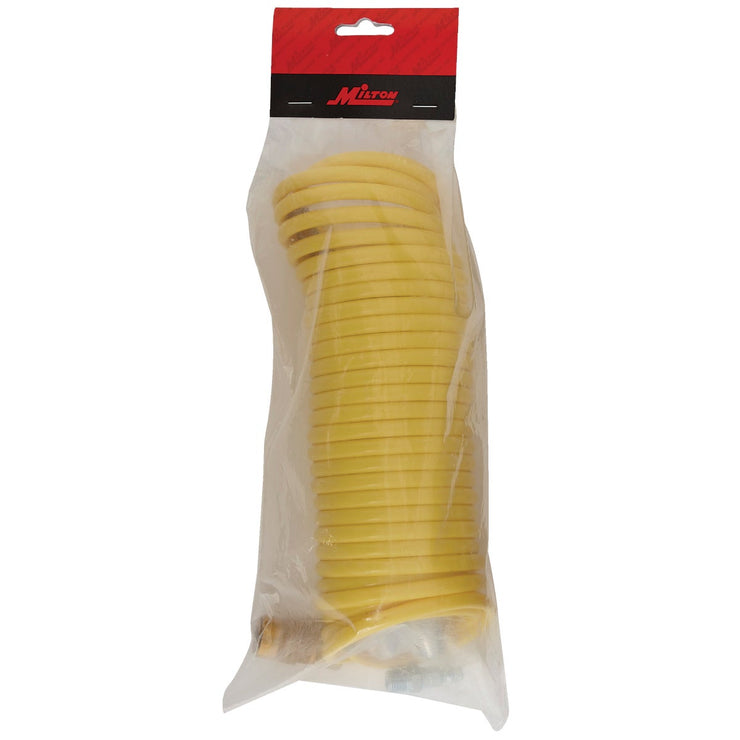 Milton ReKoil 1/4 In. x 25 Ft. Nylon Air Hose with 1/4 In. MNPT Swivel Fittings