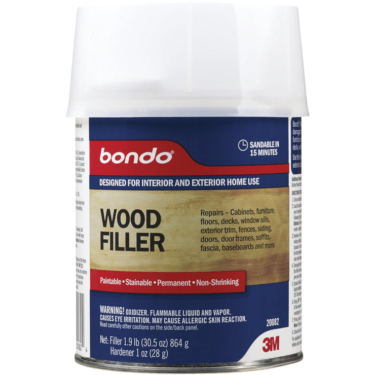 3M Bondo 1 Qt. Blue Wood Filler with Hardener