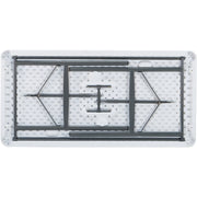 Lifetime 4 Ft. x 24 In. White Granite Light Commercial Folding Table