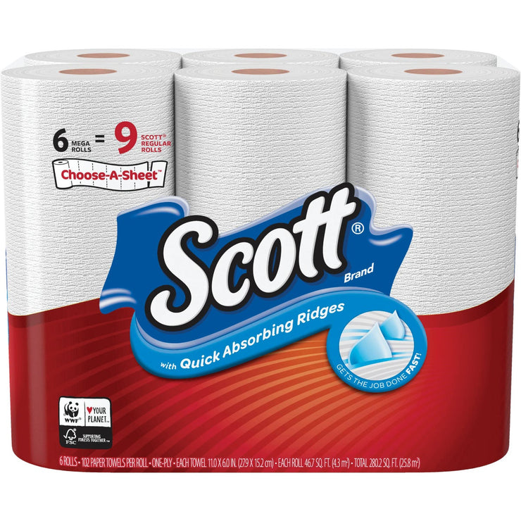 Scott Choose-A-Sheet Paper Towel (6 Mega Roll)