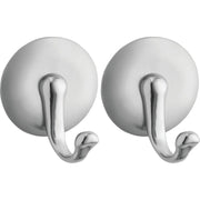 InterDesign York Round Silver Metal Adhesive Hook (2-Pack)