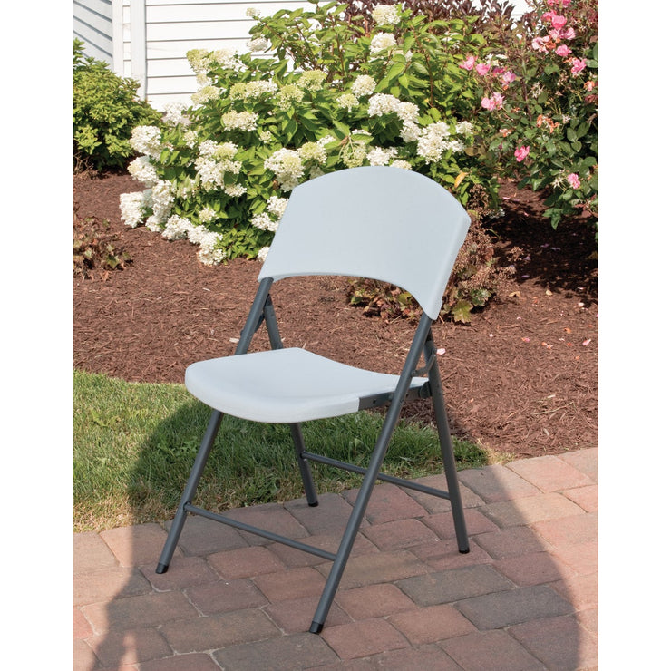 Lifetime White Granite Light Commercial Folding Chair
