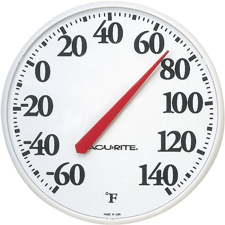 Acurite 12.5" Dia Plastic Dial Indoor & Outdoor Thermometer