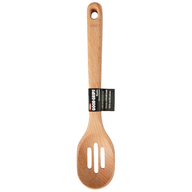 OXO Good Grips 14 In. Wooden Slotted Spoon