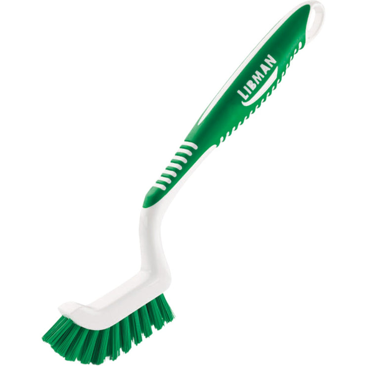 Libman Plastic/Nylon Bristles 1 In. Black Tile & Grout Brush