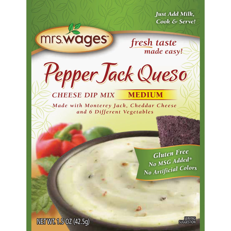 Mrs. Wages 1.5 Oz. Pepper Jack Queso Cheese Dip Mix