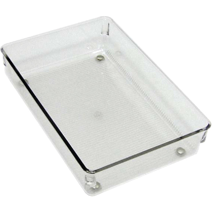 InterDesign Linus 6 In. W. x 9 In. L. x 2 In. D. Clear Drawer Organizer Tray