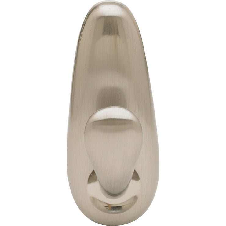 3M Command Medium Brushed Nickel Metal Adhesive Hook