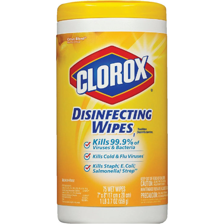 Clorox Citrus Blend Disinfecting Cleaning Wipes Tub (75-Count)