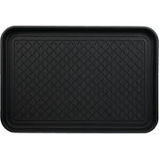 15.75 In. x 23.5 In. Black Recycled Plastic Rectangular Boot Tray