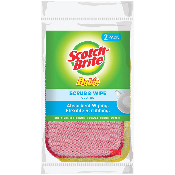 3M Scotch-Brite Dobie Scrub & Wipe Cloth (2-Count)