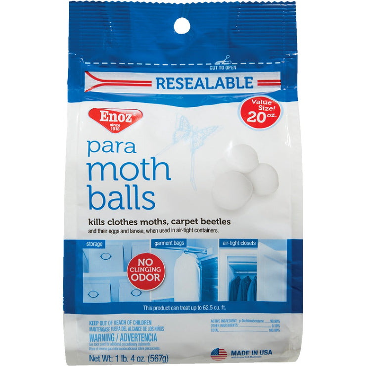 Enoz 20 Oz. Para Moth Balls in Reusable Bag