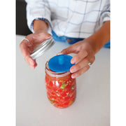 Masontops Wide Mouth Pickle Pipe Silicone Mason Jar Canning Lid (4-Pack)