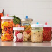 Masontops Wide Mouth Pickle Pipe Silicone Mason Jar Canning Lid (4-Pack)