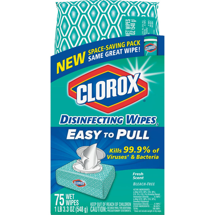 Clorox Fresh Scent Disinfecting Cleaning Wipes Flexpack (75-Count)