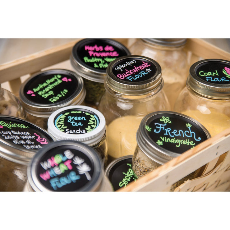 Masontops Regular-Mouth Chalk Top Canning Jar Lids (8-Count)