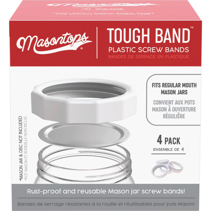 Masontops Regular-Mouth Tough Canning Jar Band (4-Count)
