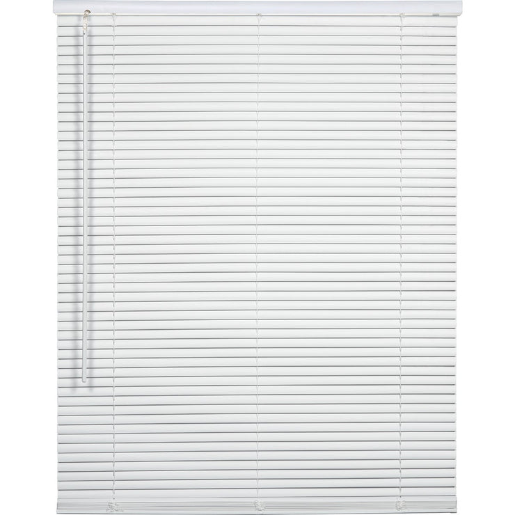 Home Impressions 18 In. x 64 In. x 1 In. White Vinyl Light Filtering Cordless Mini Blind