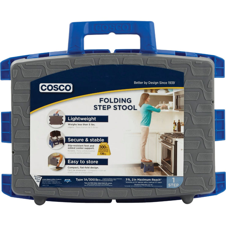 COSCO 1-Step Blue Folding Step Stool