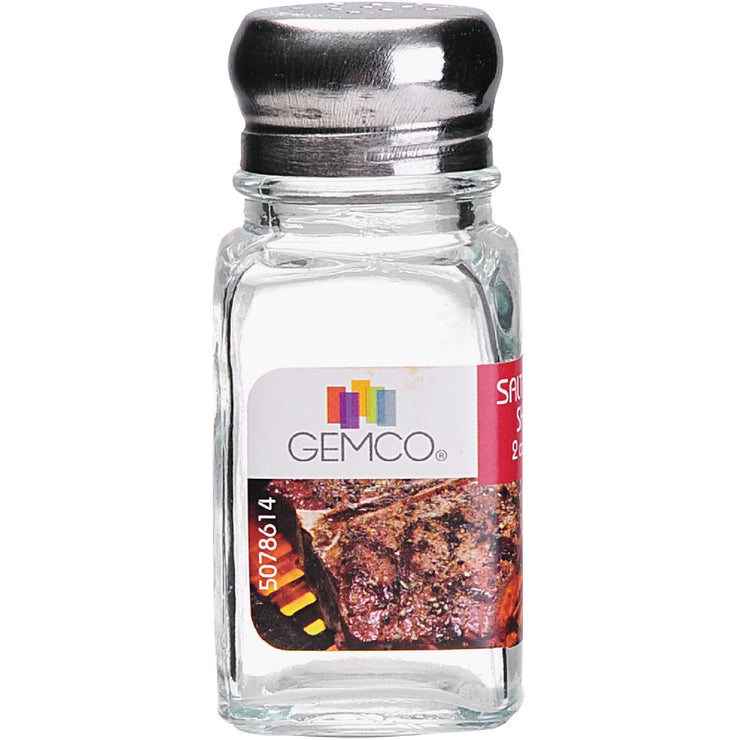 Gemco 2 Oz. Glass Square Salt & Pepper Shaker Set