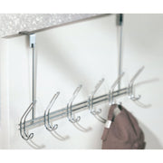 InterDesign Classico Over-The-Door Chrome 6-Hook Rail