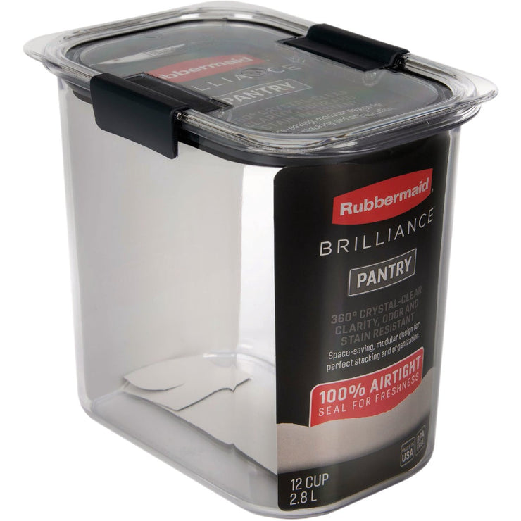 Rubbermaid Brilliance BPA-Free Plastic 12 Cup Pantry Airtight Food Storage  Container (1 ct)