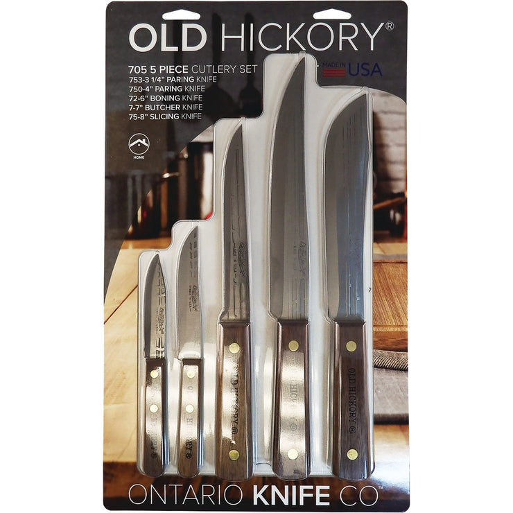 Old Hickory 125th Anniversary 5 Piece Cutlery Set with Knife Block -  KnifeCenter - 7265 - Discontinued