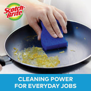 3M Scotch-Brite 4.4 In. x 2.6 In. Blue Scratch Free Scrub Sponge (3-Count)