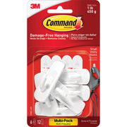 3M Command Small Utility Adhesive Hook (6-Pack)