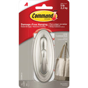3M Command Large Metallic Traditional Adhesive Hook