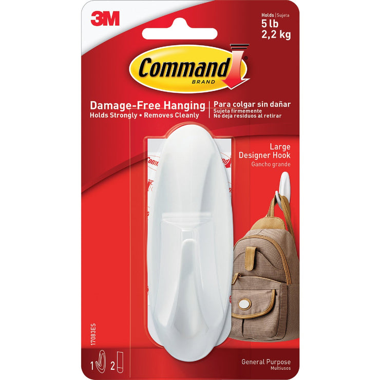 3M Command Large Utility Designer Adhesive Hook