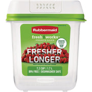 Rubbermaid FreshWorks Produce Saver 7.2 C. Clear Medium Food Storage Container