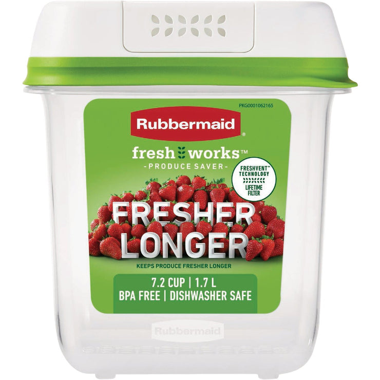 Rubbermaid FreshWorks Produce Saver 7.2 C. Clear Medium Food Storage Container