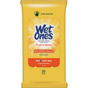 Wet Ones Tropical Splash Antibacterial Disinfectant Individual Hand Cleaning Wipes (20-Count)