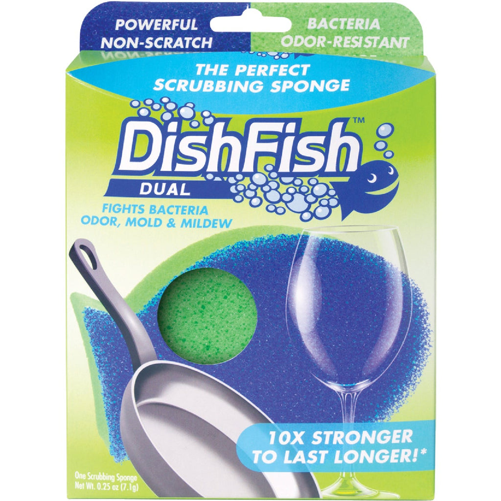 DishFish Dual Dish Scrubber & Sponge (2-Pack) – Hemlock Hardware