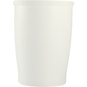 iDesign Kent 2 Gal. White Oval Wastebasket