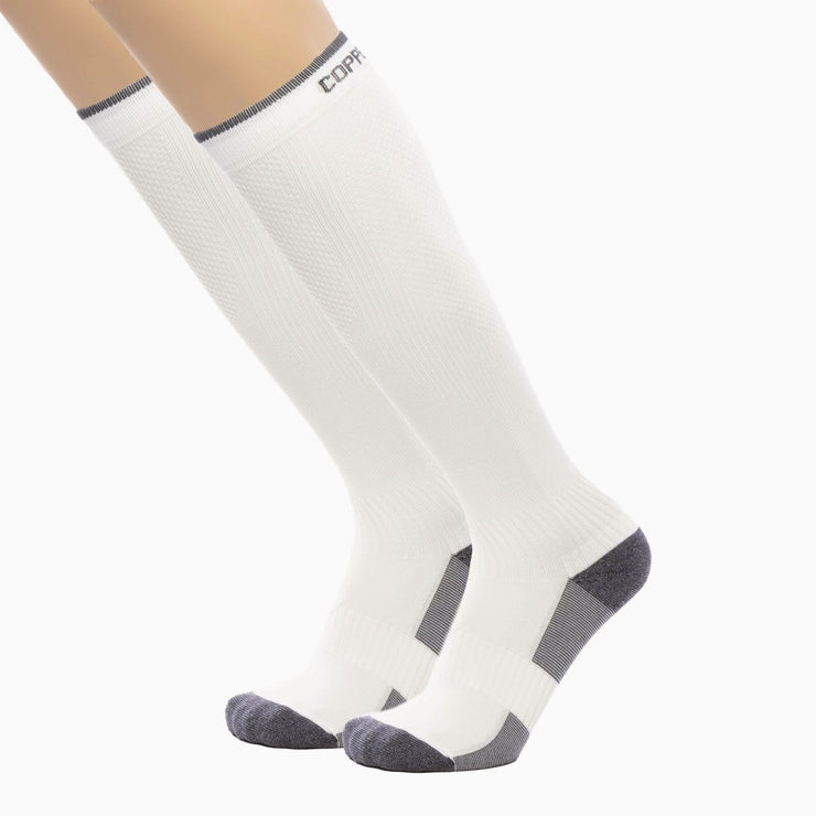 Copper Fit Large/XL White Energy Compression Socks