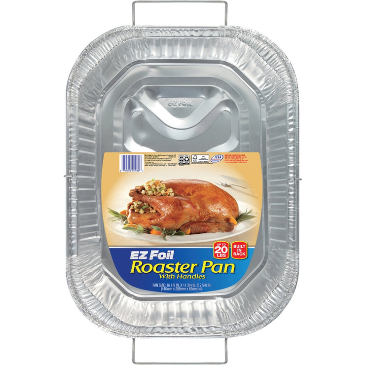 Aluminum Roaster Pan with Handles 14 1/4in x 17 1/2in