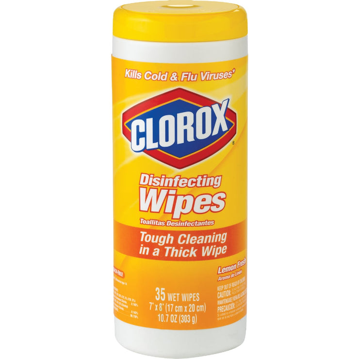 Clorox Lemon Disinfecting Cleaning Wipes Tub (35-Count)