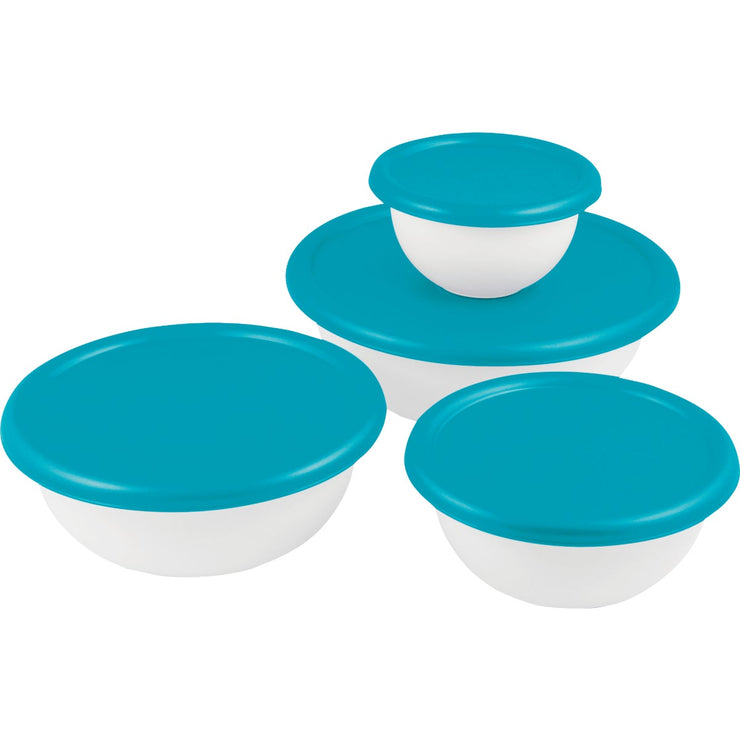 Sterilite Covered Plastic Bowl Set (8-Piece)