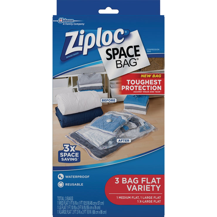 Ziploc Large Space Bag Vacuum Seal Bags, 3-Piece 