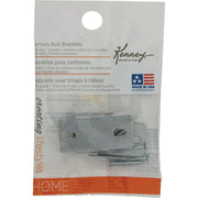 Kenney Double Silver Curtain Rod Bracket (2-Pack)