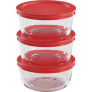 Pyrex Simply Store 2-Cup Glass Storage Container Set with Lids (6-Piece)
